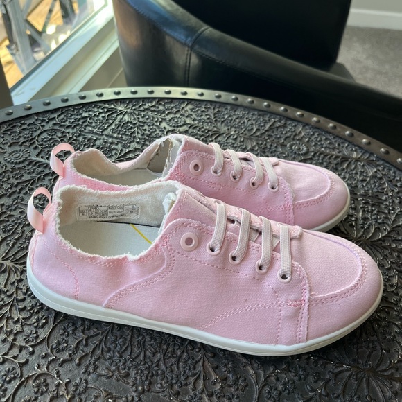 NEW VIONIC BEACH PISMO BLACK CANVAS SUPPORTIVE SNEAKERS CAMEO PINK 8 38.5 EU - Picture 5 of 8